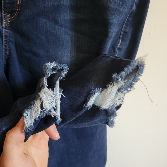 Lane Bryant Mid Rise Skinny Stretchy Distressed Signiture Fit Jean 22 - Picture 5 of 8